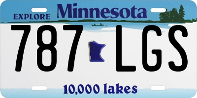 MN license plate 787LGS