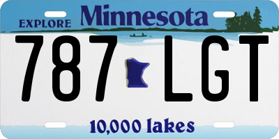 MN license plate 787LGT