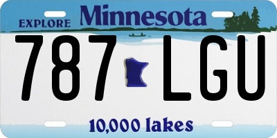 MN license plate 787LGU