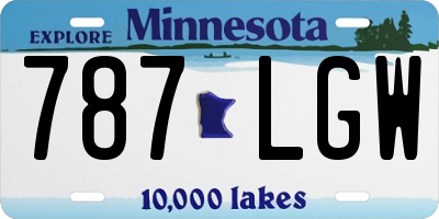 MN license plate 787LGW