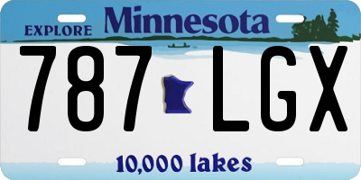 MN license plate 787LGX