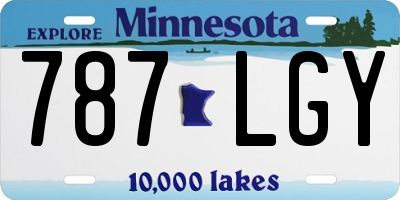MN license plate 787LGY