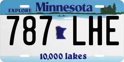 MN license plate 787LHE