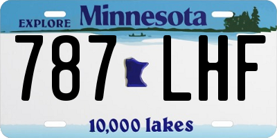 MN license plate 787LHF