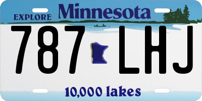 MN license plate 787LHJ