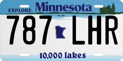 MN license plate 787LHR