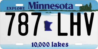 MN license plate 787LHV