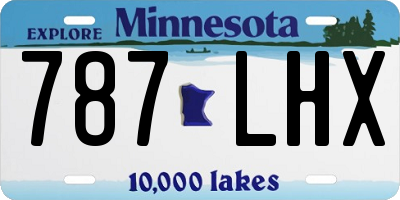 MN license plate 787LHX