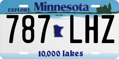 MN license plate 787LHZ