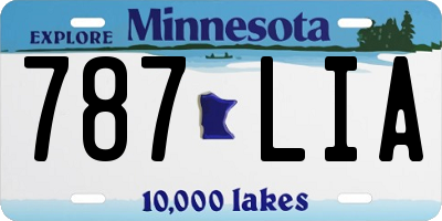 MN license plate 787LIA