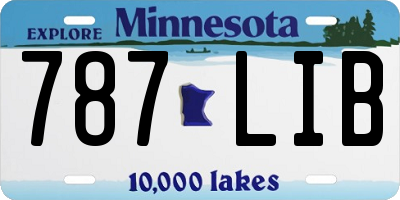 MN license plate 787LIB