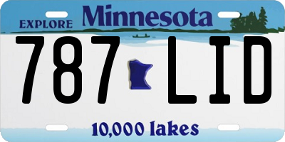 MN license plate 787LID