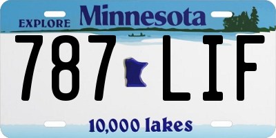 MN license plate 787LIF