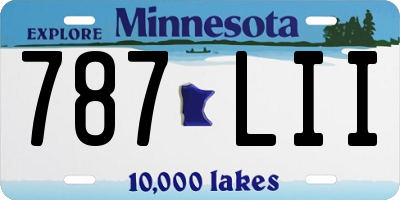 MN license plate 787LII