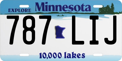 MN license plate 787LIJ