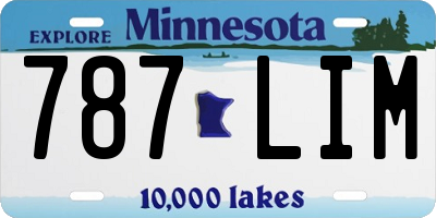 MN license plate 787LIM