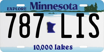 MN license plate 787LIS