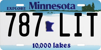 MN license plate 787LIT