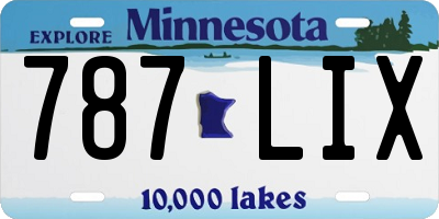 MN license plate 787LIX
