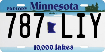 MN license plate 787LIY