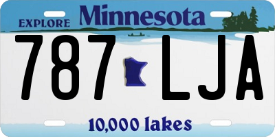 MN license plate 787LJA