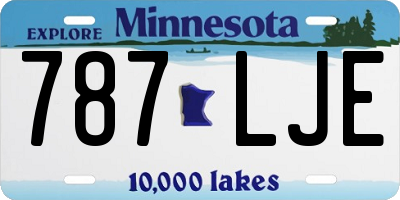 MN license plate 787LJE