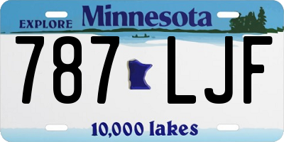 MN license plate 787LJF