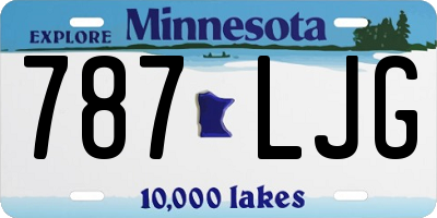 MN license plate 787LJG
