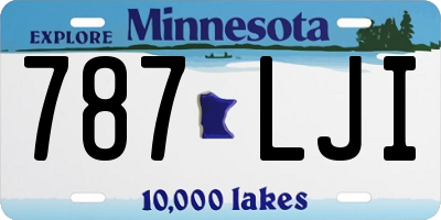 MN license plate 787LJI