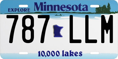 MN license plate 787LLM