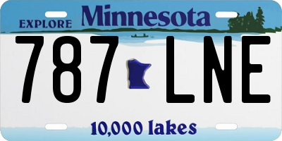 MN license plate 787LNE