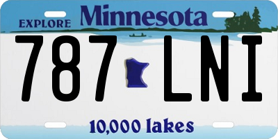 MN license plate 787LNI