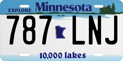 MN license plate 787LNJ