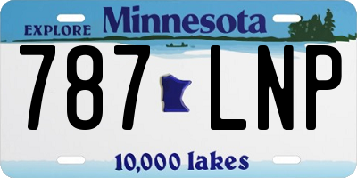 MN license plate 787LNP
