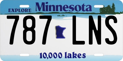 MN license plate 787LNS