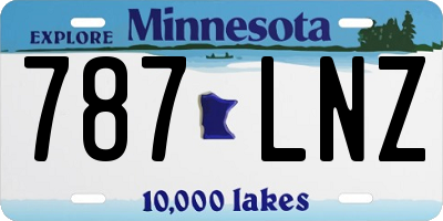 MN license plate 787LNZ