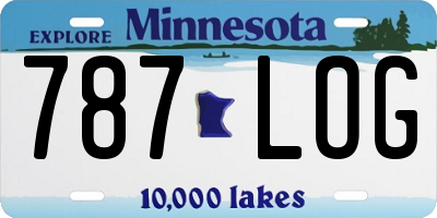 MN license plate 787LOG