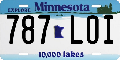 MN license plate 787LOI