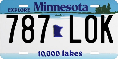 MN license plate 787LOK
