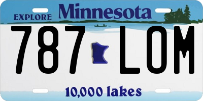 MN license plate 787LOM