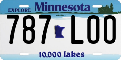 MN license plate 787LOO