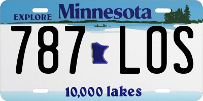 MN license plate 787LOS