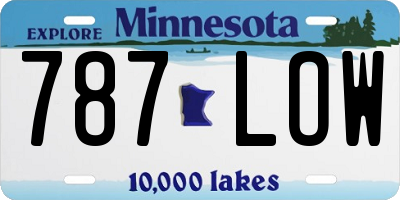 MN license plate 787LOW