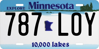 MN license plate 787LOY