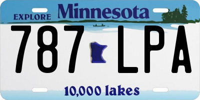 MN license plate 787LPA