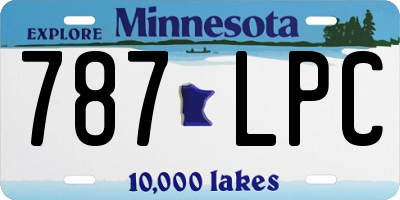 MN license plate 787LPC
