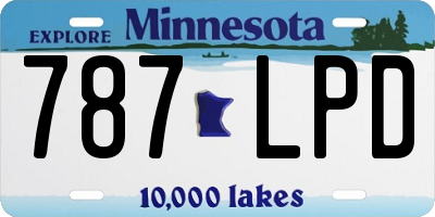 MN license plate 787LPD