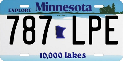 MN license plate 787LPE
