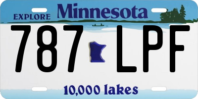 MN license plate 787LPF