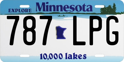 MN license plate 787LPG